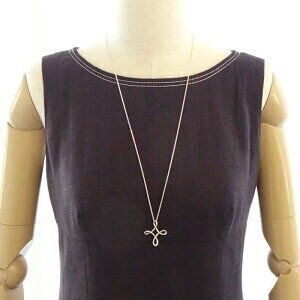 TIFFANY Infinity Cross Necklace Long Silver
